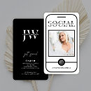 Search for follow me on instagram business cards Black