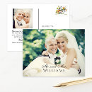 Search for monogrammed wedding postcards Elegant