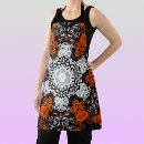 Search for orange black white aprons Flower