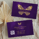 Search for purple butterfly business cards Beauty salon