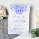 Search for blue hydrangea bridal shower invitations Summer