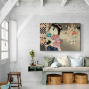 Search for ukiyo e canvas prints Woodcut
