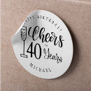 Search for men birthday stickers Cheers to 40 years