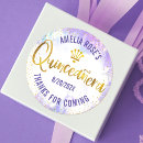 Search for purple and gold princess stickers Quinceañera