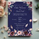 Search for marsala and navy wedding invitations Painted watercolor leaves
