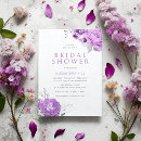 Search for violet bridal shower invitations Lavender