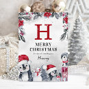 Search for monogrammed christmas cards For her