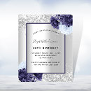 Search for blue 18th birthday invitations Silver