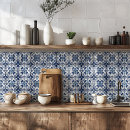 Search for rustic blue tiles Floral pattern