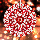 Search for filigree christmas tree decorations Red