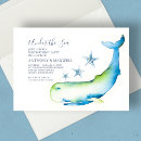 Search for whale 1st birthday invitations Cute