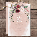 Search for burgundy and blush pink wedding invitations Elegant