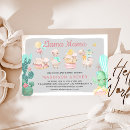 Search for llama baby girl shower invitations Watercolor