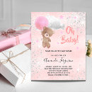 Search for sprinkle baby girl shower invitations Teddy bear