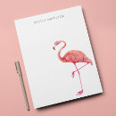 Search for flamingo note cards Watercolor