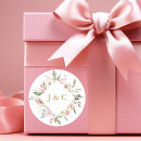 Search for blush pink wedding stickers Monogram initials