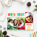 Search for colourful stripes cards Merry and bright