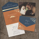 Search for navy and orange wedding invitations Elegant