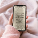 Search for platinum birthday invitations Glitter