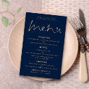 Search for blue and gold wedding menus Budget