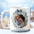 Search for blue and white wreath mugs Festive