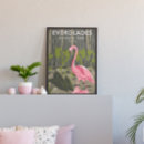 Search for vintage flamingo posters Retro travel