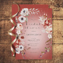 Search for red rose bridal shower invitations Vintage