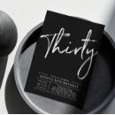Search for black and white 30th birthday invitations Modern