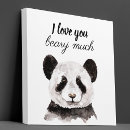 Search for panda canvas prints Black and white