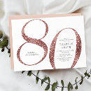 Search for rose gold glitter birthday invitations Elegant
