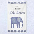 Search for elephant baby shower decoration banners Blue