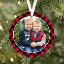 Search for flannel christmas tree decorations Red