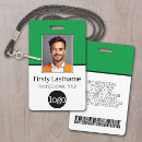 Search for green id badges Standard