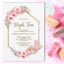 Search for high tea baby shower invitations Gold