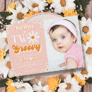 Search for two groovy party invitations Pink