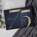 Search for surprise 75th birthday invitations Elegant