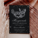 Search for black silver sweet 16 invitations Princess