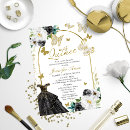 Search for black quinceanera invitations Floral