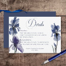 Search for iris flower party invitations Blue