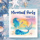 Search for mermaid bridal shower invitations Watercolor