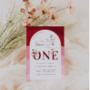 Search for valentine 1st birthday invitations Pink and red