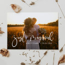 Search for just married postcards Typography