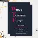 Search for humorous 50th birthday invitations Typography