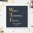 Search for funny 50th birthday napkins Typography