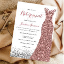 Search for rose gold retirement invitations Glitter