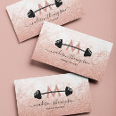 Search for fitness trainer business cards Girly