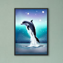 Search for blue dolphins posters Illustration