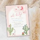Search for pink cactus baby shower invitations Boho