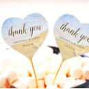 Search for thank you beach wedding stickers Elegant