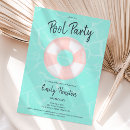 Search for teal sweet 16 invitations Fun pool paty